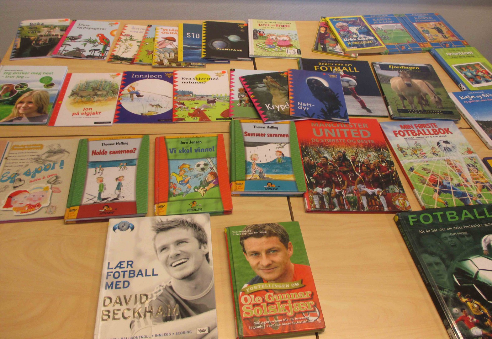 Fotballbøker er populære blant borna!